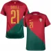 Diogo Jota's Portugal 2022 FIFA World Cup Home Jersey - Red and Green