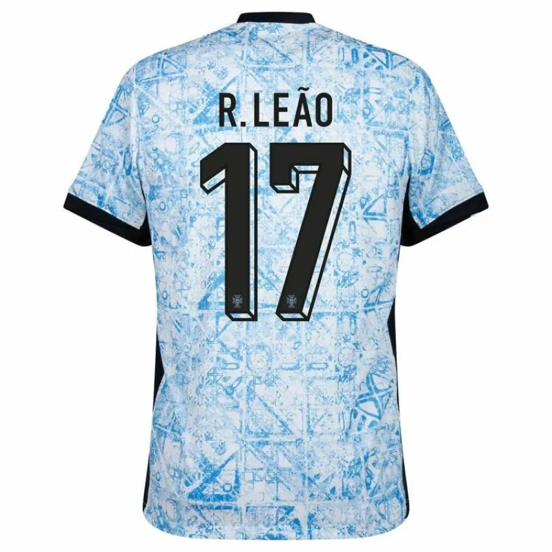Rafael Leão. Portugal's 2024/25 Away Jersey - White