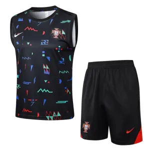 Portugal's 2024/25 vest + shorts - black pattern