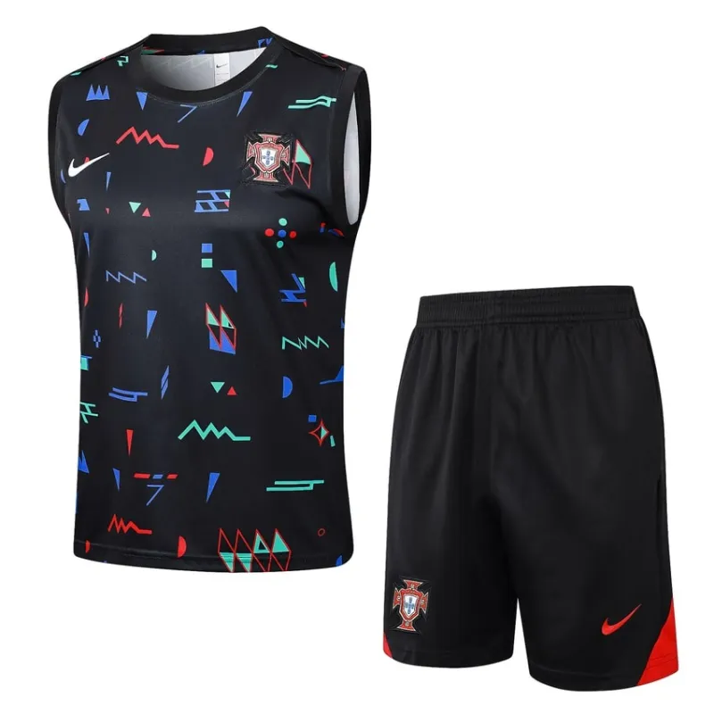 Gilet + shorts del Portogallo 2024/25 - motivo nero