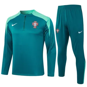 Abbigliamento sportivo a maniche lunghe + pantaloni del Portogallo 2024/25 - verde