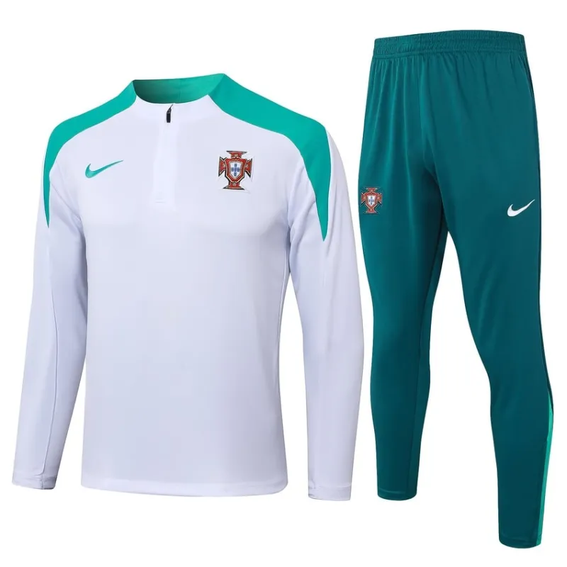 Portugal's 2024/25 long-sleeved sportswear + pants - white