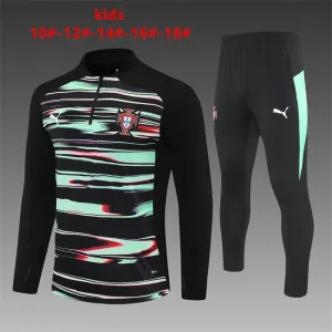 Portugal 2025/26 Set Sportivo Bambino Nero Verde