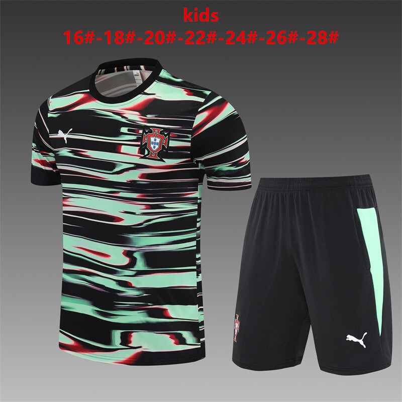 Portugal 2025/26 Kinder Trainingsanzug schwarz grün