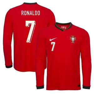 Portogallo RONALDO Maglia Casa a maniche lunghe 2025/26 - Rosso