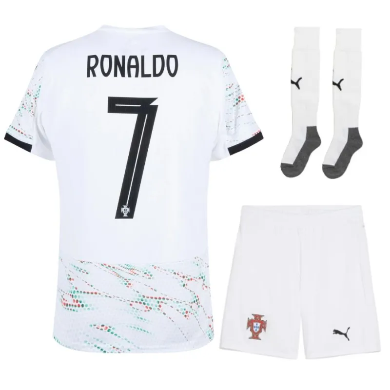 Portogallo RONALDO Kit bambino 2025/26 Away - Bianco