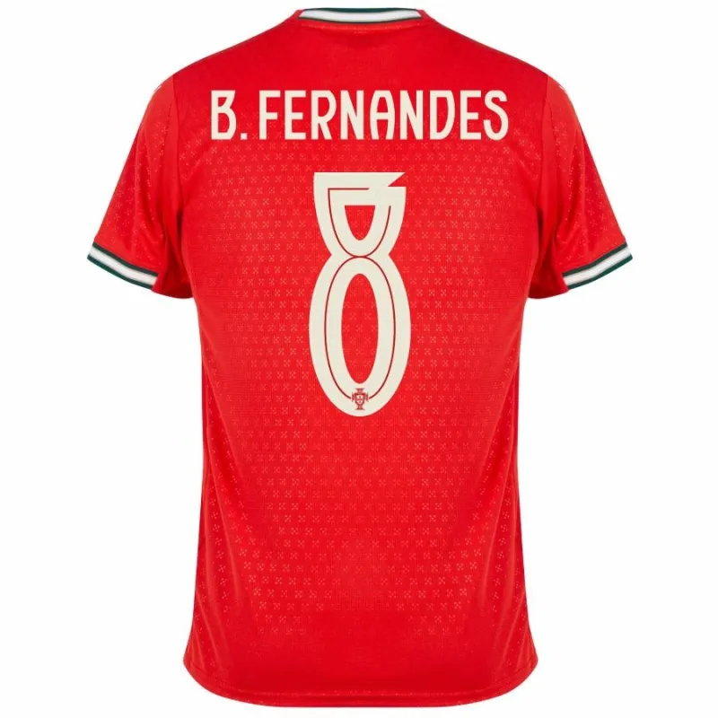 Portogallo B. FERNANDES 2025/26 Maglia Casalinga - Rossa