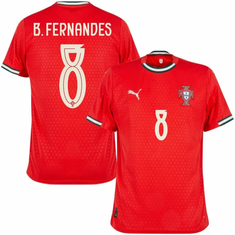 Portogallo B. FERNANDES 2025/26 Maglia Casalinga - Rossa