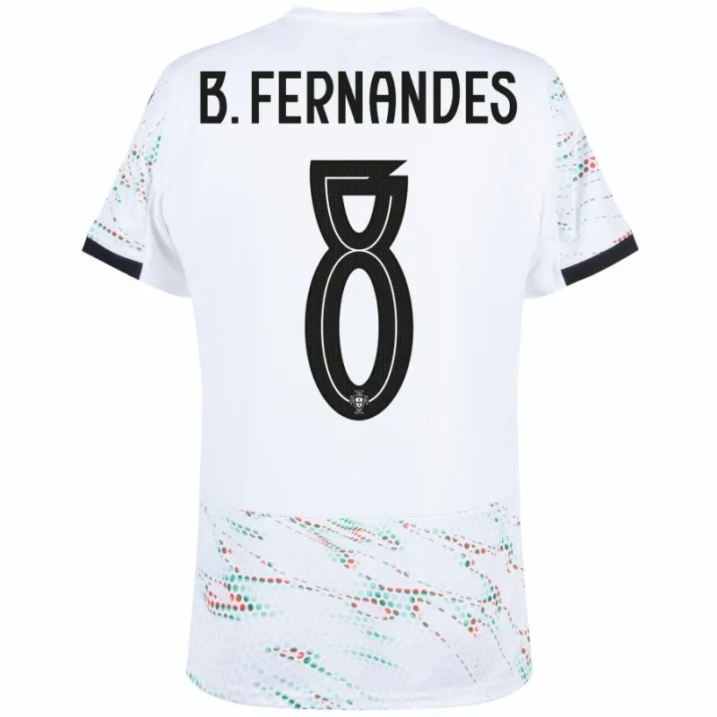 Portugal B.FERNANDES 2025/26 Camiseta Visitante - Blanca
