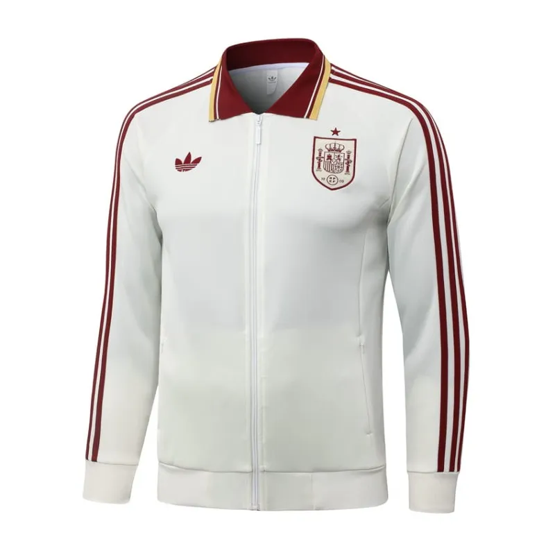 Giacca Tuta Sport Spagna 2026/27 Bianco Rosso