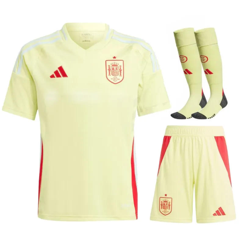 Spain 2024/25 Away Kids' Jersey Set - Yellow