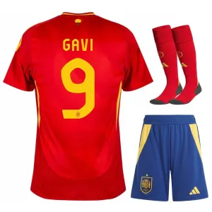 Gavi's Spain 2024/25 Home Kids' Jersey Set - Red