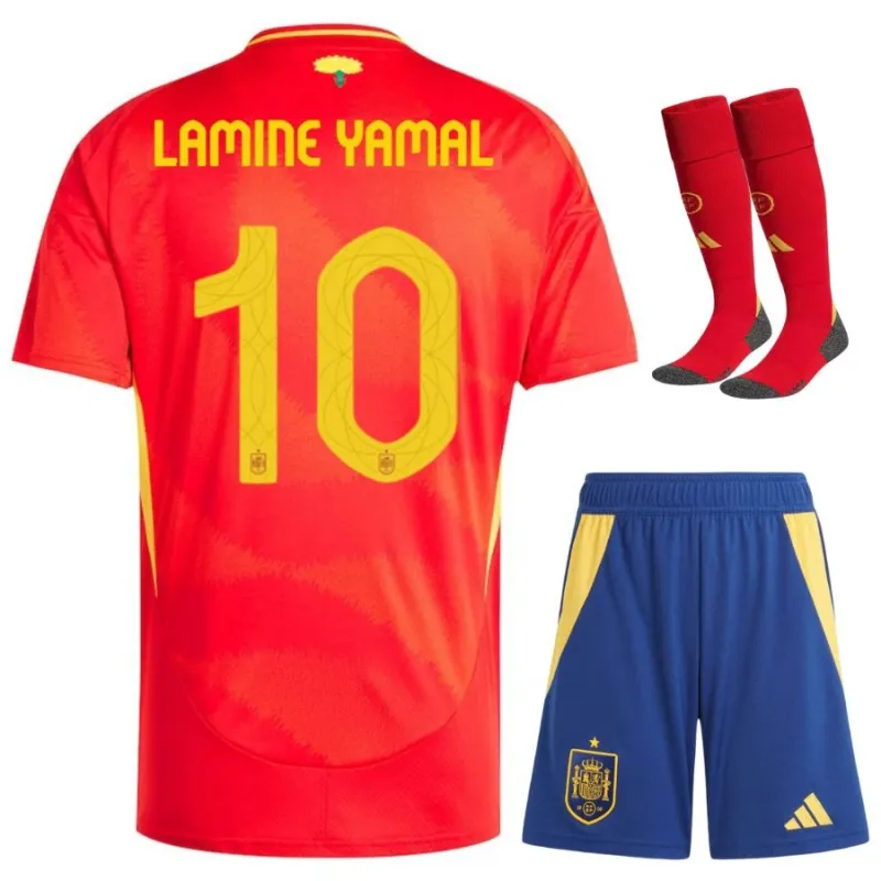 Yamal's Spain 2024/25 Home Kids' Jersey Set - Red