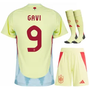 Gavi's Spain 2024/25 Away Kids' Jersey Set - Yellow