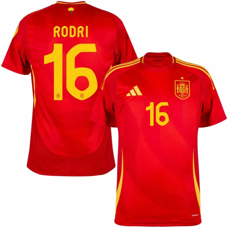 RODRI's Spanische 2024/25 Heimtrikot - Rot