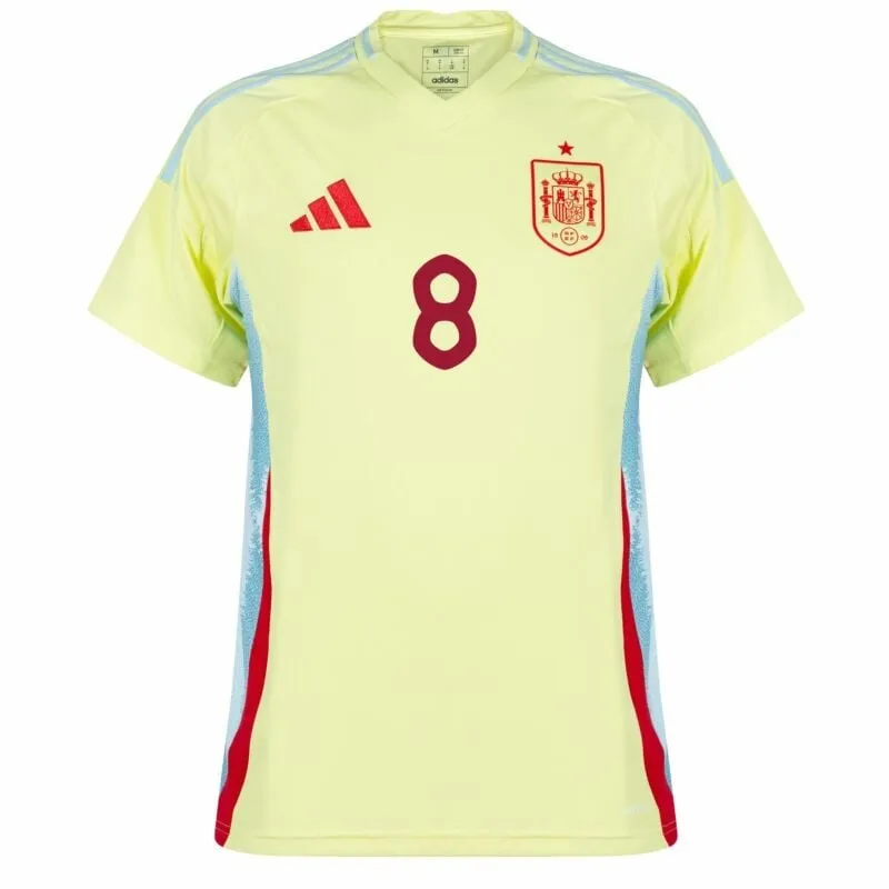 Pedri's Spain 2024/25 Away Jersey - Yellow