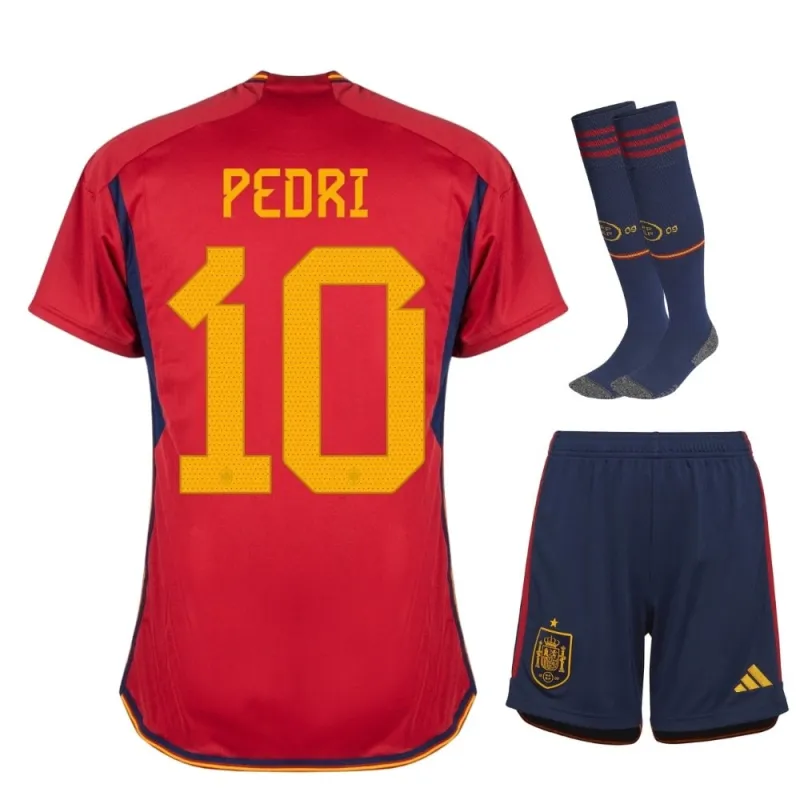 Pedri's Spain 2023/24 Home Children's Jersey - Red