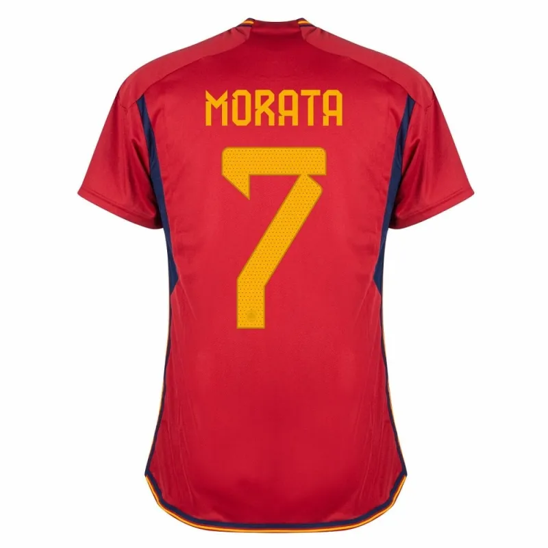 Morata's Spain 2022 FIFA World Cup Home Jersey - Red