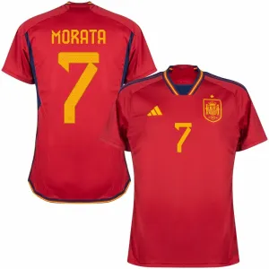 Morata's Spain 2022 FIFA World Cup Home Jersey - Red