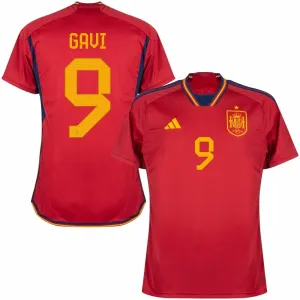 Gavi's Spain 2022 FIFA World Cup Home Jersey - Red