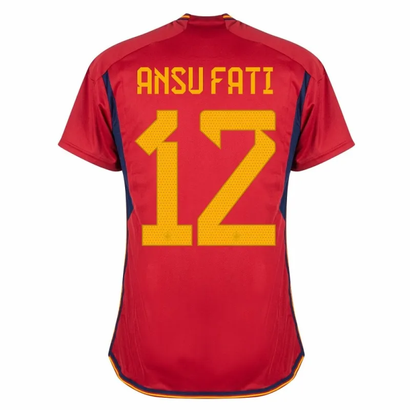 Ansu Fati's spanisches Heimtrikot für die FIFA-Weltmeisterschaft 2022 - Rot