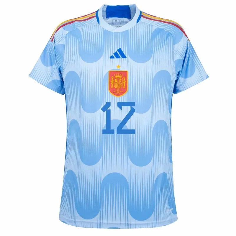 Ansu Fati. Camiseta de fuera de España para la Copa del Mundo FIFA 2022 - Azul