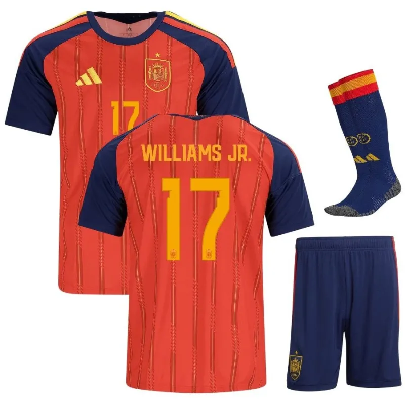 Spain WILLIAMS JR 2026/27 Home Kids Kit - Red