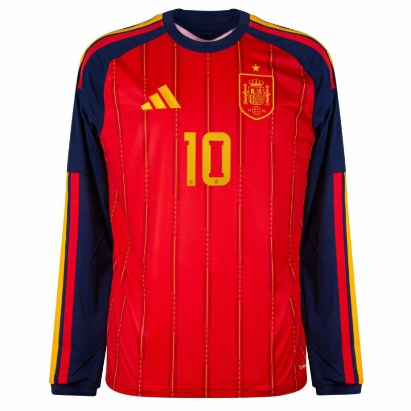 Spain LAMINE YAMAL 2026/27 Home Long Sleeve Jersey - Red