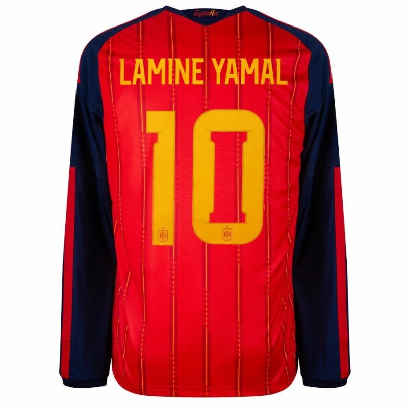 Spain LAMINE YAMAL 2026/27 Home Long Sleeve Jersey - Red