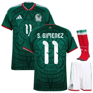 Mexico S. GIMENEZ 2026/27 Home Kids Kit Green