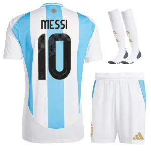 Messi Argentina 2024/25 Home Kids Kit - Blue and White