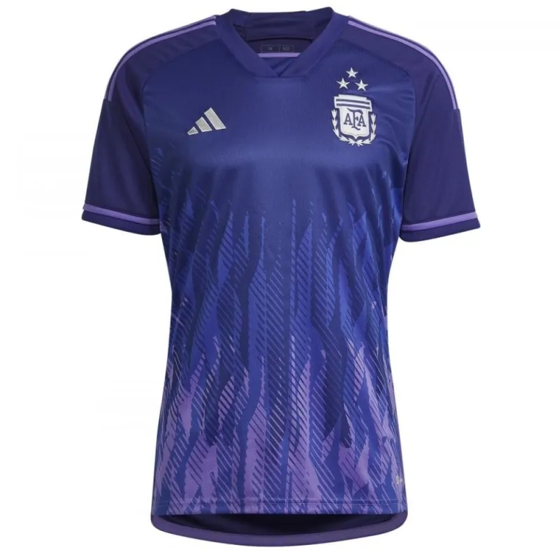 Camiseta de visita con 3 estrellas de Argentina para la Copa del Mundo 2022 (Morado)