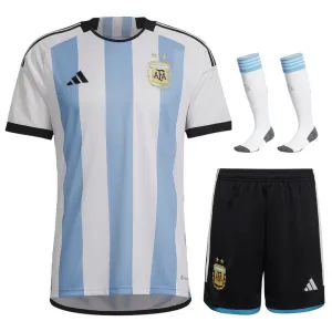 Argentina 2022 World Cup Home Kids Kit - Sky Blue