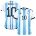 Messi, Argentinien 2022 Weltmeisterschaft Heimtrikot (Himmelblau)