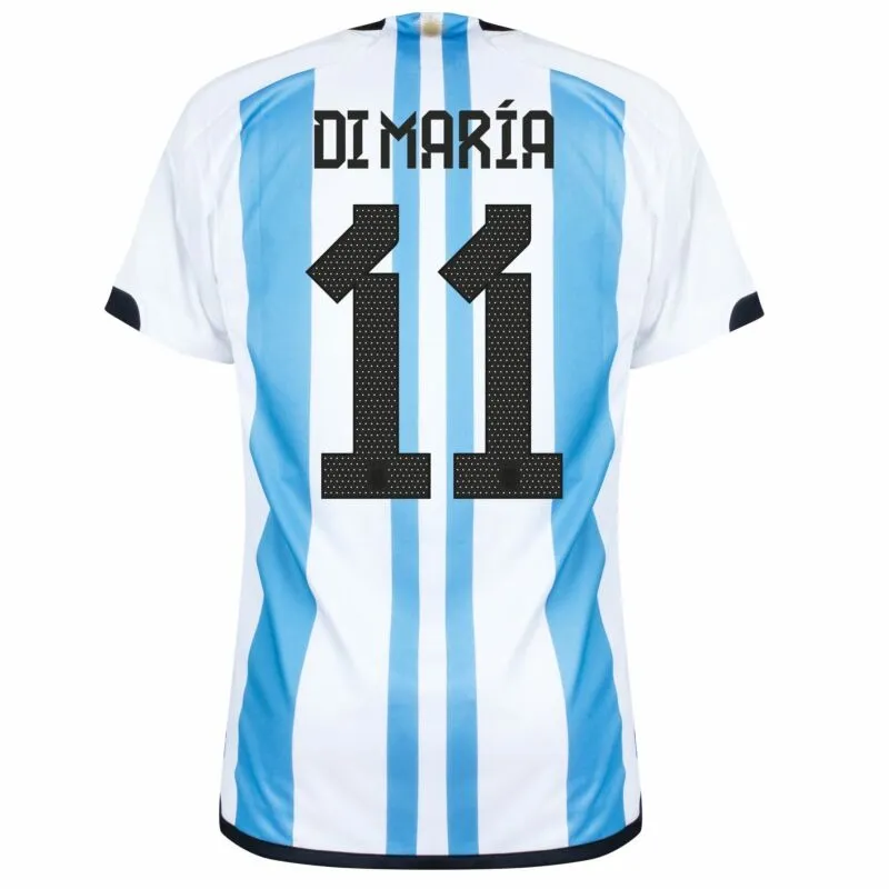 Di Maria, Argentinien 2022 Weltmeisterschaft Heimtrikot (Himmelblau)