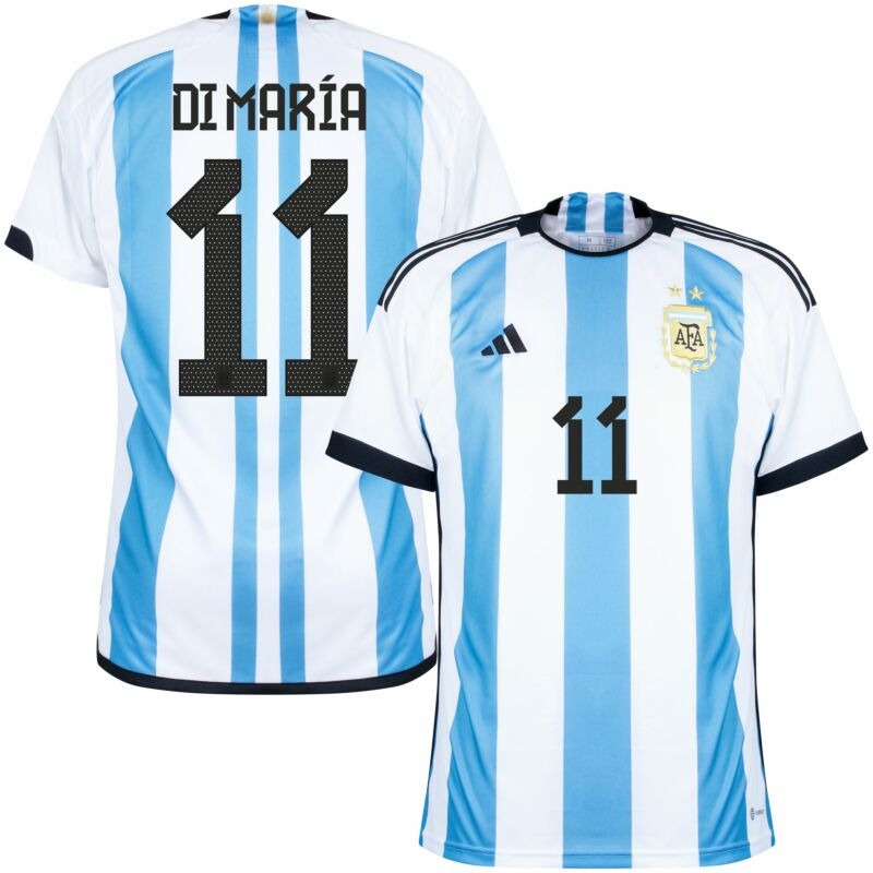 Di Maria, Argentinien 2022 Weltmeisterschaft Heimtrikot (Himmelblau)
