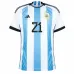 Dybala, Argentina 2022 World Cup Home Jersey (Sky Blue)