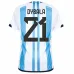 Dybala, Argentina 2022 World Cup Home Jersey (Sky Blue)