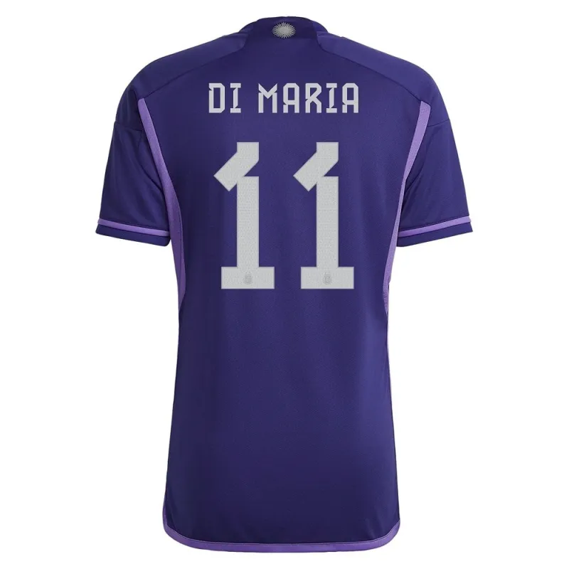 DI MARIA, Argentinien 2022 Weltmeisterschaft Auswärtstrikot (Blau)