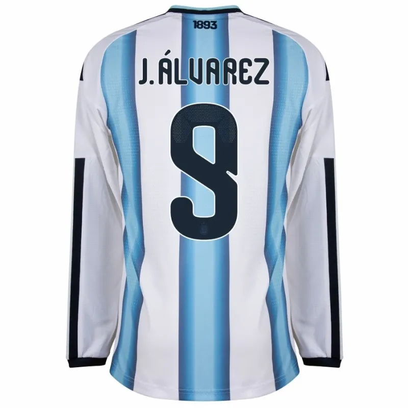 Argentina J.ALVAREZ 2026/27 Maglia home a maniche lunghe - Blu/Bianca