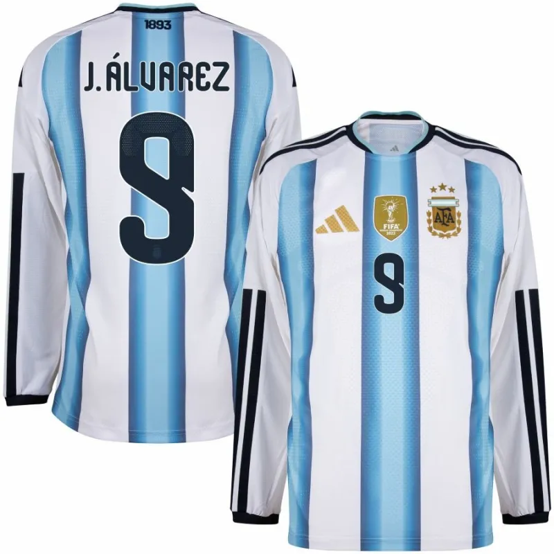 Argentina J.ALVAREZ 2026/27 Maglia home a maniche lunghe - Blu/Bianca