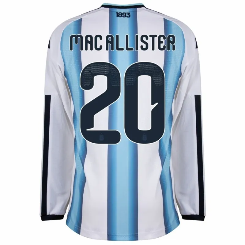 Argentina MAC ALLISTER 2026/27 Maglia home a maniche lunghe - Blu/Bianca