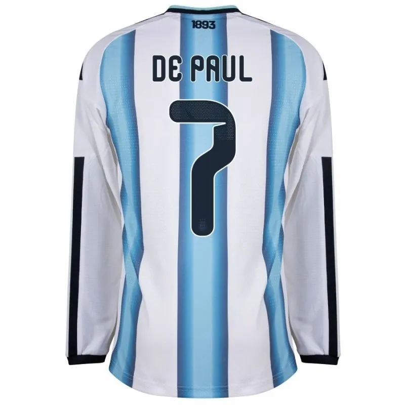 Argentina DE PAUL 2026/27 Maglia home a maniche lunghe - Blu/Bianca