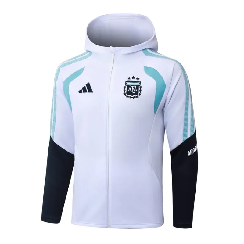 Argentina 2026/27 Hooded Jacket Set White