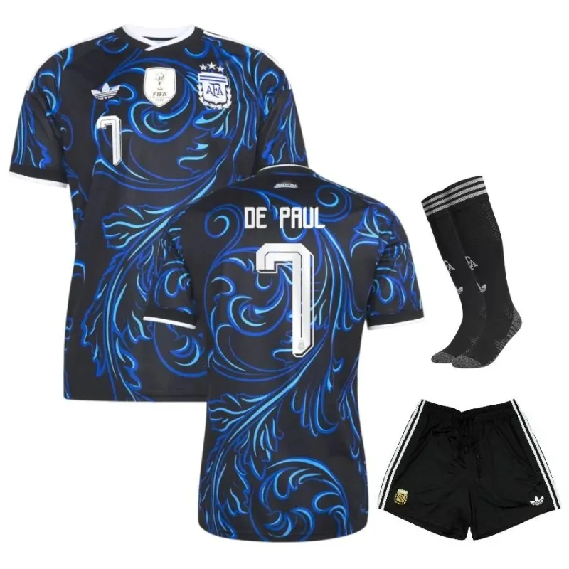 Argentina DE PAUL 2026/27 Kids Away Set Blue