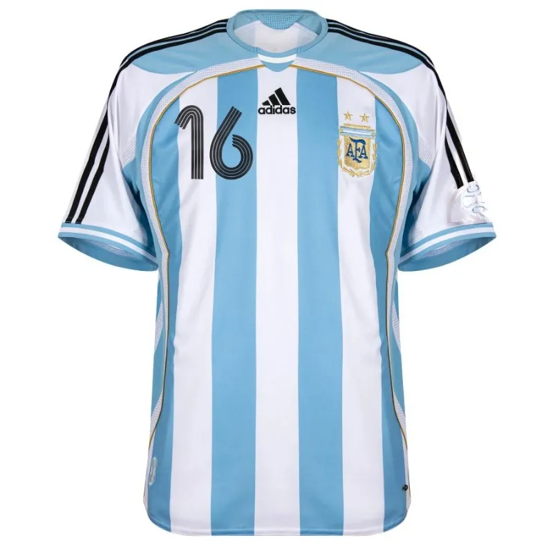 Argentinien AIMAR 2006 Retro Heimtrikot Blau Weiß