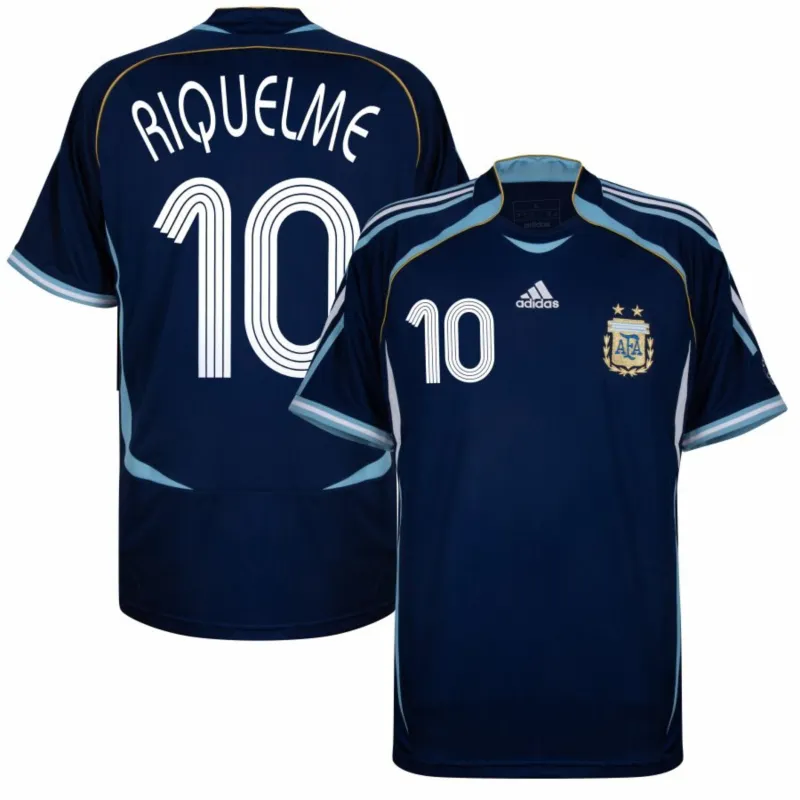 Argentina RIQUELME 2006 Retro Away Jersey Blue