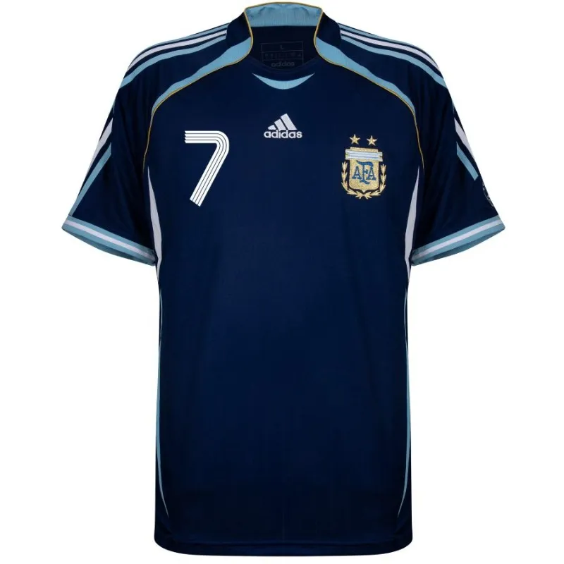 Argentina SAVIOLA 2006 Retro Away Jersey Blue