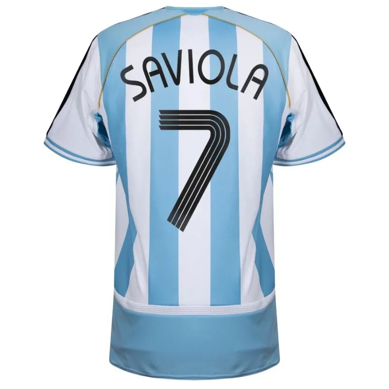 Argentina SAVIOLA 2006 Retro Home Jersey Blue White