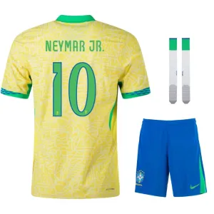 NEYMAR Brazil 2024/25 Home Kids Fan Edition Kit - Yellow